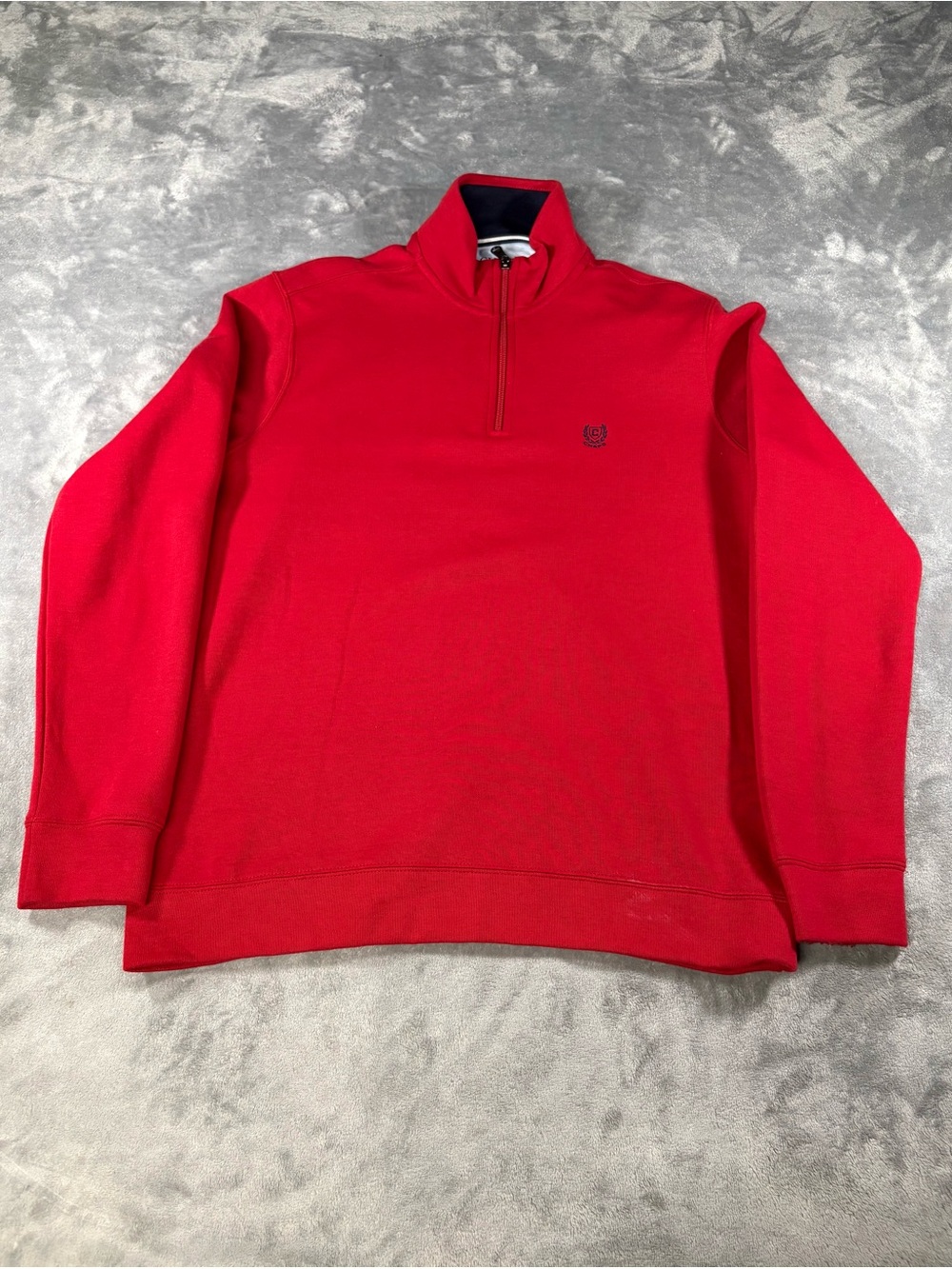 Chaps Red Quarter-Zip Men's Sweater